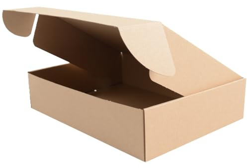 BB-Verpackungen 25x DHL Kleinpaket Klappschachtel 350 x 250 x 80 mm 1-wellig (25 Stück) | schnell aufbauend, DHL-versandoptimiert und robuster Versandkarton für kleine Waren