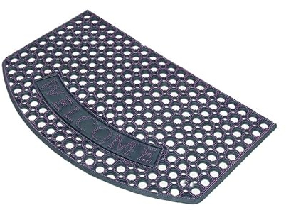 Chrasy Felpa de Goma Perforada Antideslizante 49x79 cm - Atrapa Suciedad en Exteriores Alfombra Exterior de Panal Fácil Limpieza (Morado)