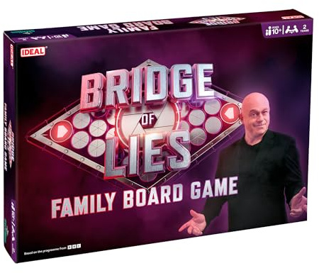 IDEAL | Bridge of Lies: Family Quiz Board Game | Family TV Show Board Game | For 2 Teams of Players | Ages 10+