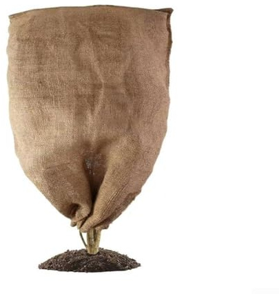 Sacs en toile de jute réutilisables multi-usages pour protection contre le gel et grand rangement (60 × 80 cm)