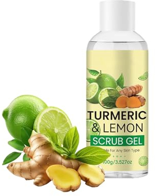 Gel exfoliant au curcuma et au citron, corps exfoliant, corps exfoliant au curcuma, exfoliant en profondeur, exfoliant à base de plantes, nettoyant pour les pores Unclog (100 ml-1 pièce)