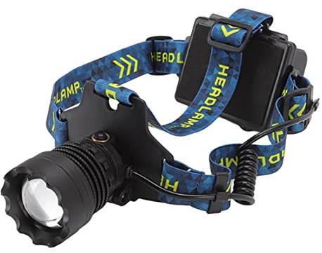 YWBL-WH USB Headlampa, Laddbar Pannlampa 3000lm, Vattentät 90 Grader, för