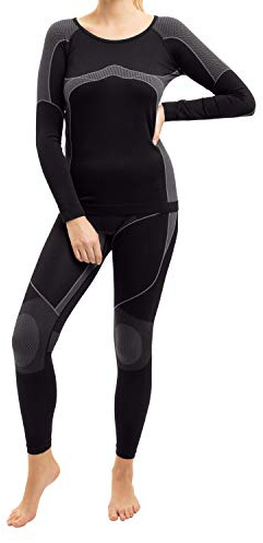 Gomati Termica e Funzionale Set Intimo Senza Cuciture - Grigio S/M