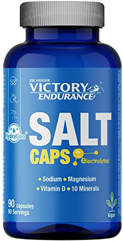VICTORY ENDURANCE Salt Caps. Con Un Aporte Extra De Vitaminas D Y B1. Con Sodio, Potasio, Cloro, Calcio, Hierro, Magnesio, Yodo, Cobre, Manganeso, Selenio., 90 Unidad, 300 ml