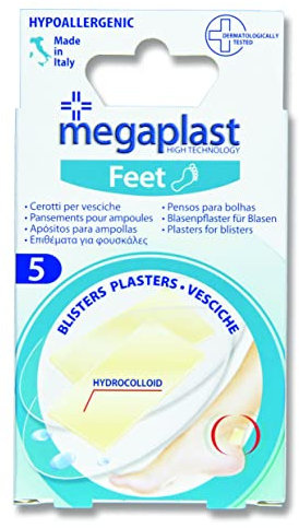 Set 5 cerotti idrocolloidali per vesciche anallergici, cerotti per vesciche invisibili e impermeabili, cerotti ultrasottili con garza idrocolloidale, cerotti per veschiche piedi ideali per lo sport