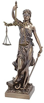 Nemesis Now La Justicia - Figura Decorativa (38 cm, 17 cm), Color Bronce