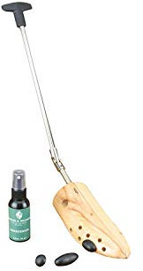 Langer & Messmer allunga scarpe da donne contro le pizzicature di scarpe, stivali o tacchi alti - in legno di faggio massiccio e meccanismo in metallo incluso spray allunga pelle 50ml