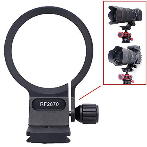 74,5 mm Stativ-Halterungsring Objektivkragen kompatibel mit Canon RF 28–70 mm f/2L USM, Objektiv-Halterung. Unterseite ist Arca-Swiss Fit Schnellwechselplatte Schwalbenschwanz-Rille
