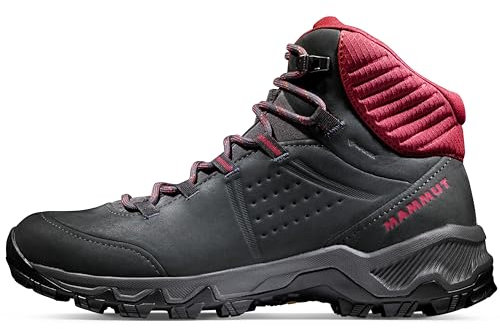 Mammut Nova IV Mid GTX Women | Wanderschuhe für Damen, Wasserdichte Trekkingschuhe, Outdoor Schuhe, Gore-Tex Bergschuhe, Sportschuhe für Hiking | Black-Blood Red, 8.5
