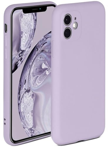 ONEFLOW Mjukt fodral för iPhone 11, skal av silikon med kameraskydd, silikonskal med ökat skydd för display, bakskydd, mjukt mobiltelefonfodral, syren