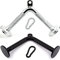 C.P. SPORTS Trizepsgriff V Form Vollstahl schwarz mit Karabinerhaken 8mm - Profi Trizeps Griff V-Form Stahl massiv für Kraftstation, Kabelzugturm, Bodybuilding, Fitness, Studio