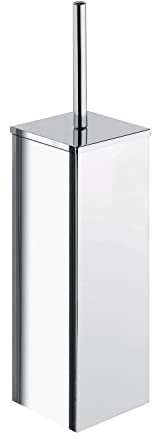 GEDY Escobilla de Inodoro Colorado, escobilla de baño de Acero Inoxidable y Cromado, con cerdas, 36 x 8,7 x 8,7 cm