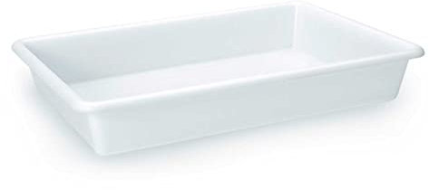 Acan Tradineur - Lot de 3 plateaux frigorifiques de stockage, plastique, réutilisables, pour servir des aliments, apéritifs, fabriqué en Espagne - 9 litres - 48,5 x 33 x 8 cm - Blanc