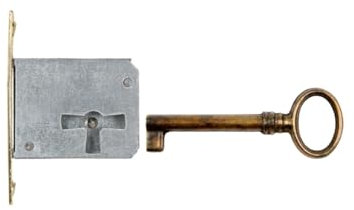 Holzando Möbelschloss Einsteckschloss mit Schlüssel 0012Q-3013.01 Rechts - Dornmaß 30mm- Halmlänge 42mm