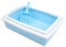 Katzenklo Katzentoilette Katzentoilette Für Kätzchen, Leicht Zu Reinigen, Mit Schaufel, Für Alle Arten Von Katzenstreu, Mit Katzentoilette Mit Hohem Rand Katzenklo Tragbar(Blue)