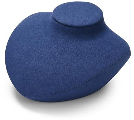Oirlv Microfibra Joyería Almacenamiento Busto Collar Almacenamiento Busto Collar Almacenamiento Busto Pequeños Accesorios De Joyería (Azul)