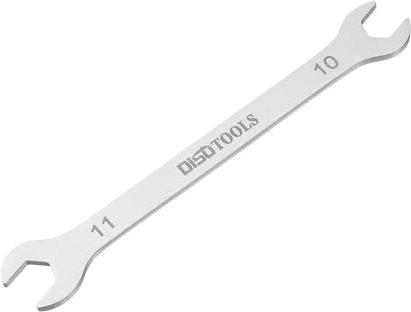 sourcing map Thin Open End Wrench 10mm x 11mm Metric Sandblasting Plated 3cr13 Stainless Steel, Double Ended Slim Spanner for Household Maintenance and General Repairs