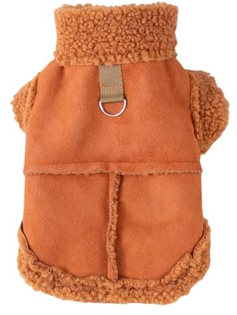 Kustimantu Ropa cálida para perros, ropa cálida para perros, abrigo aislado para el invierno, ropa para perros mullida, cálida, suave, acogedora, ligera, suéter para perros pequeños, medianos y