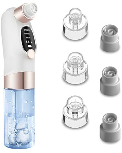 Anluomania Aspiratore Punti Neri, Aspira Punti Neri, Estrattore Punti Neri, Pulitore dei Pori, con 3 Livelli di Aspirazione e 6 Testine, Rimozione di Comedone USB Ricaricabile, per Tutti i Tipi Pelle