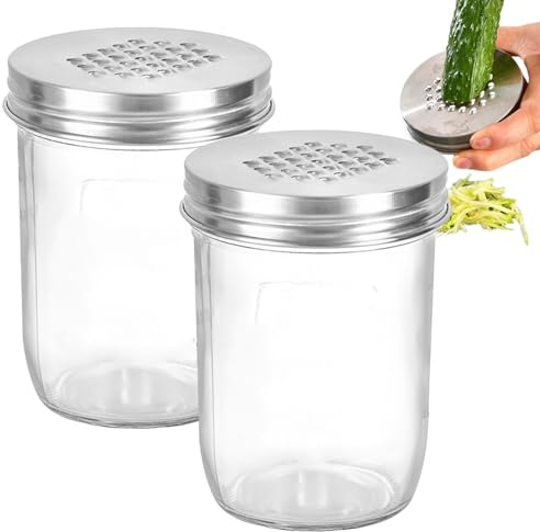 Cheese en acier inoxydable – Râpe de cuisine en acier inoxydable, râpe, rabot | Convient pour bocal avec de friction résistante à l'usure, rabot polyvalent pour fromage, carottes, épices