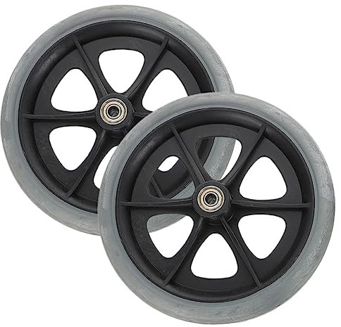 HOLIDYOYO 2pièces Roues De Accessoires De Remplacement Roues Pivotantes Inoxydable Et Compatible Avec Fauteuils Déambulateurs Et Rollators