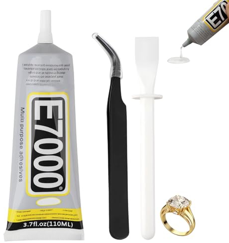 110 ML Schmuckkleber Kleber,Bastelkleber Transparent Für Schmucksteinkleber Und Schmuck Kleber,Rhinestone Glue Mit Weißem Spatel Und Schwarzer,Rhinestones und DIY-Projekte