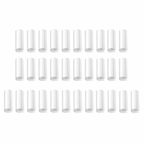 32 clip per tubi, 19 mm, morsetto a scatto in PVC bianco per serre, coperture per file, clip per copertura piscina, protezione dagli uccelli, morsetti per serre, clip per piante