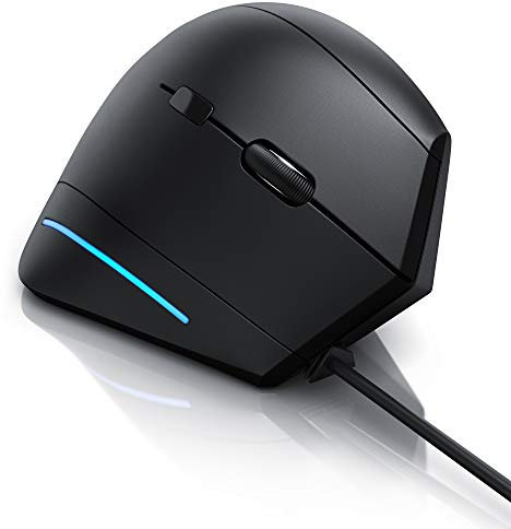 CSL - Vertical Ergonomic Optical Mouse Model - ergonomic design - prevention against mouse armtennis arm - particularly arm-friendly - 6 buttons