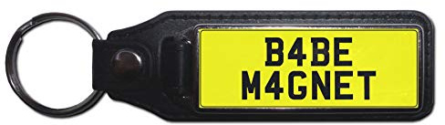 BABE MAGNET - UK Medallion Number Plate Key Ring