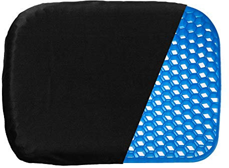 Hero Comfort Gel Sitzkissen, Atmungsaktiv, Steißbein-Entlastend, Orthopädisches Gelkissen Rollstuhlkissen