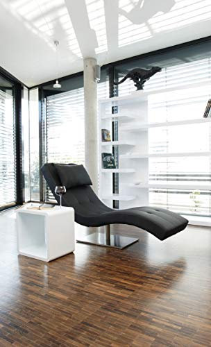 Unbekannt SalesFever Relaxliege Relaxliege schwarz Kunstleder Metall, Kunstleder L = 60 x B = 200 x H = 40 schwarz