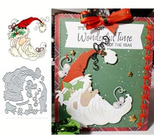 Christmas Santa Claus Metal Die Cuts,Merry Christmas Snata Snowflake Tree Snowman Cutting Dies Cut Stencils for DIY Scrapbooking Album Decorative Embossing Paper Dies Card Making