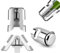 3-Pack Leak-Proof Champagne Bottle Stoppers, Stainless Steel Reusable Wine Stoppers, Vacuum Sealer for Fresh Sparkling Wine
