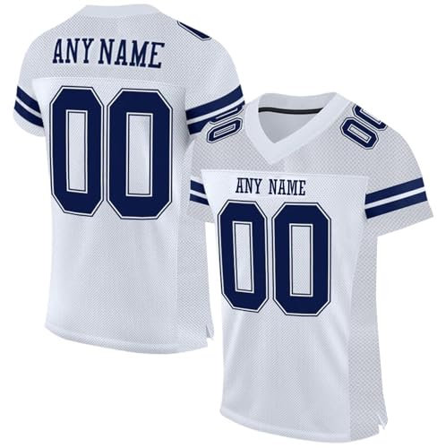 Personalisiert American-Football-Trikot Custom Football Jersey Personalized Stitched/Printed Team Name & Number Sports Uniform Men Women Youth Herren Sporthemden Schnelltrocknend Atmungsaktiv T-Shirt