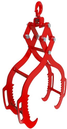 Toriexon Log Tongs 32 inch 4 Serrated Claw, Eagle Claw Design Log Grapple, Heavy Duty Logging Tongs 2700 Pounds Lifting Capacity for Trucks, ATVs, Tractors, Forklifts