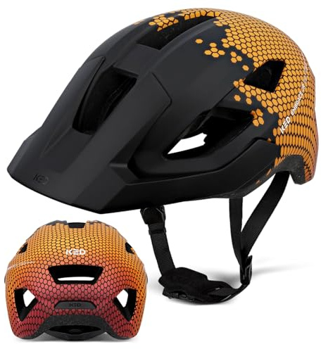 KED Embrace JR | Kids Bike Helmet with Integrated Visor & Optional LED Light | Kids Helmet for Cycling for Boys & Girls | Lightweight with In-Molds Technology | Designed in Germany