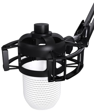 Etour Custom Built for Razer Seiren Shock Mount Anti-Vibration Suspension Elastic Shock Mount Holder Clip Mics Stand with Screw Adapter Compatible with Razer Seiren V3 Mini USB V2 Microphone