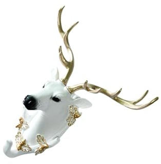 drburpily Elegant väggskulptur i hartshjorthuvud ger charm till hemmet för vardagsrum, sovrum, matsal, bakgrund, bra process