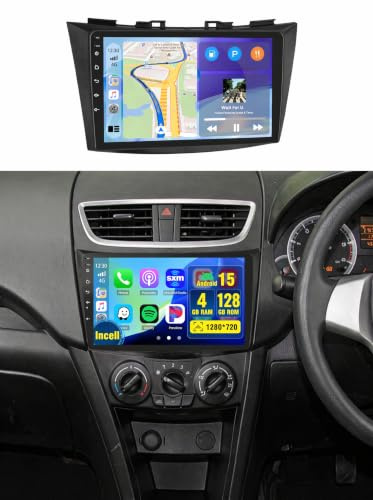 4+128G Android Autoradio med skärm för Suzuki Ertiga 2012-2017 Suzuki Swift 2011-2017 Trådlös Carplay, Autoradio med Navi 9 Tum Incell skärm Android Auto/FM/RDS/Backkamera
