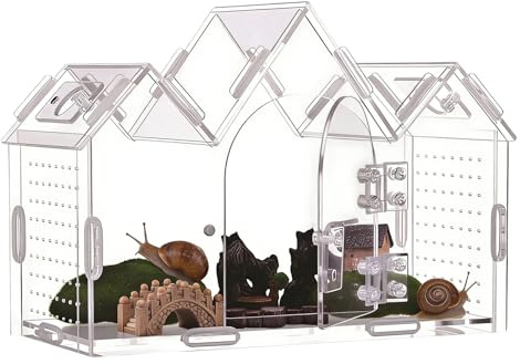 Kit de Terrario para Arañas Saltarinas,con Puertas Magnéticas, Acrílico Transparente, Casa para Tarántulas | Recinto Grande para Araña Saltarina | para Gecko, Lagartija, Rana, Reptil, Serpiente, Manti