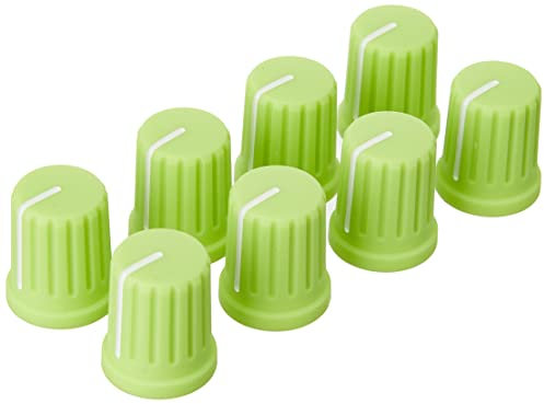 Reloop Knob Cap Set green - 8 tappi per manopole, rivestimento in gomma per una maggiore presa, compatibile con molti mixer e controller per DJ, verde
