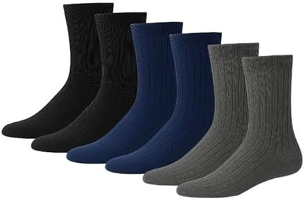 DREAM SOCKS Calze Calzini in LANA misto Lana D'Angora CORTI per Uomo-Donna,Pesanti, invernali Altezza metà polpaccio-Caviglia (IT, Numero, 39, 42, Regular, Regular, 6 X DARK COLORS M.P.)