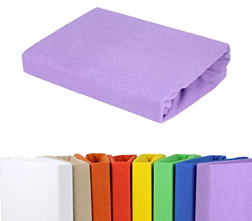 Gerald Wittmann Spannbettlaken 180x200-200x200 cm, Frottee, Lila