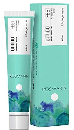 4 Stück Set Aktion UMIDO Fuß-Creme Set 45 ml Rosmarin-Extrakt | Fußbalsam | Fußlotion | Pflegecreme | Fußpflegecreme