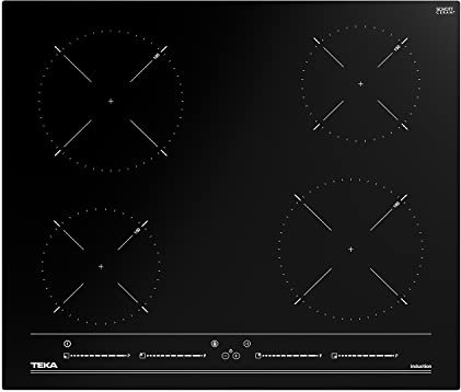 TEKA Placa de Inducción 60 cm, 4 Zonas de Cocción, Touch Control Multislider, Power Plus, Stop & Go, Modo Silencio, Modelo IBC 64010 MSS