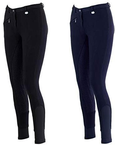 Lazura - Damen Reithose Silikon Vollbesatz Comfort Nachtblau 46