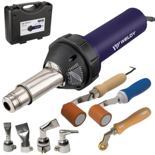 Heißluftpistole zum Kunststoffschweißen, 120 V, 1600 W, verschiedenes Zubehör, Bodenwerkzeug-Set (120 V, Lötpistole)