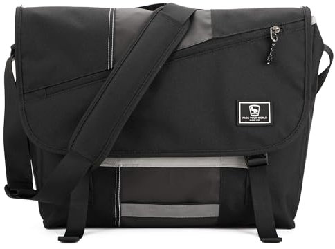 OIWAS Umhängetasche Herren Groß für 14 Zoll Laptop Messenger Bag Arbeitstasche Männer Kuriertasche Damen Tablet Business Laptoptasche Aktentasche Tasche Büro Uni Reise Alltag Schwarz