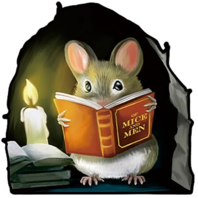 EIHI Adesivi Murali, Adesivo da Parete con Topo, Decorazione per la Casa, la Cucina, il Soggiorno, il Frigorifero, la Cameretta dei Bambini, l’interno Del Cartone Animato Simpatico Cartello, 1 pezzo