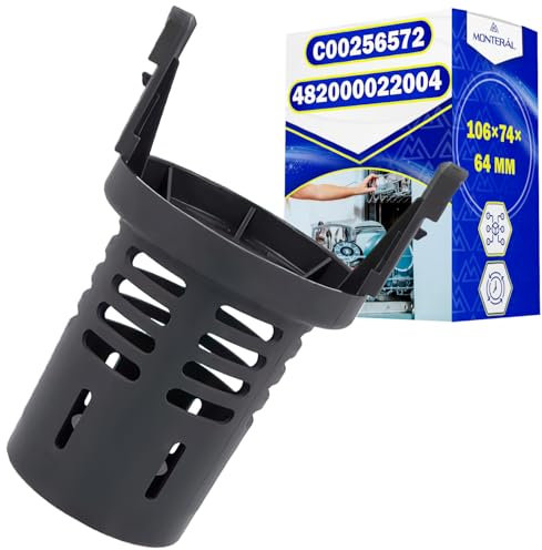 Filtre Central pour Lave Vaisselle 106x74x64 mm Possède le Code D'origine C00256572 pour Indesit 482000022004 pour Whirlpool - MONTERAL